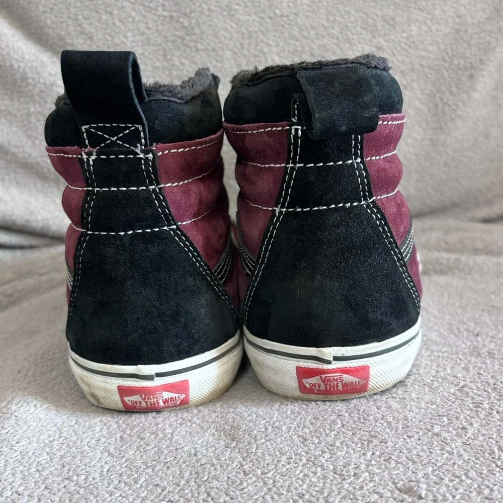 VANS Off The Wall Men’s 11.5 Wine Red Black High Top Eco Dry Heiq DuPont Sneaker